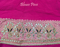 Pink Banarasi Pure Georgette Gota Patti Saree – Handloom Saree Online India | Elegantt Drapes