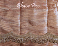 Orange Pure Banarasi Crushed Tissue Silk Saree – Handloom Saree Online India | Elegantt Drapes