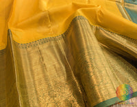 Yellow Pure Kanjivaram Silk Saree – Handloom Saree Online India | Elegantt Drapes