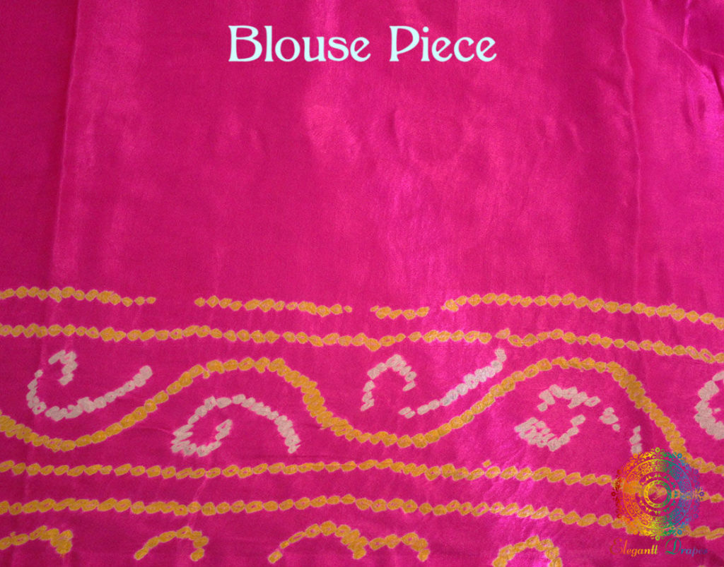 Pink Gharchola Pure Gajji Silk Bandhani Saree