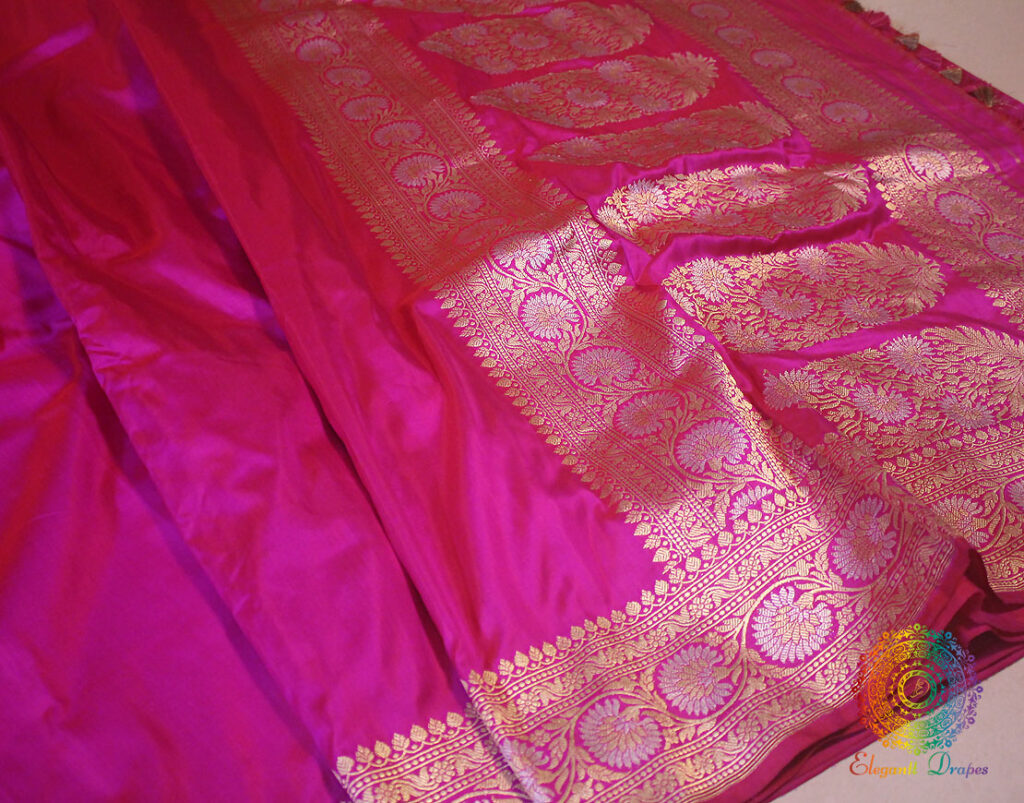 Pink Pure Banarasi Katan Silk Sona Rupa Saree