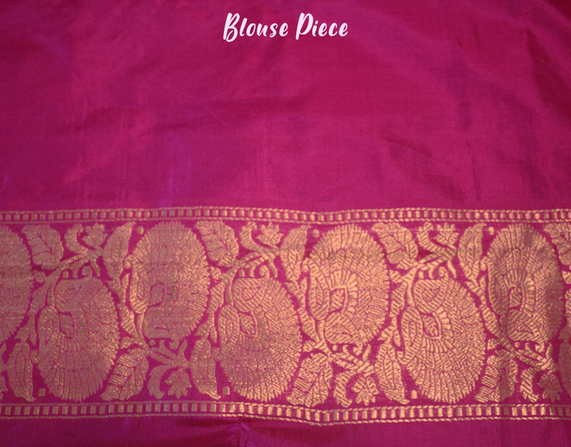 Turquoise Banarasi Handloom Pure Katan Silk Saree