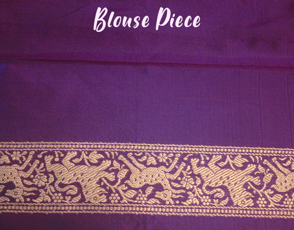 Purple Pure Banarasi Katan Silk Shikargah Saree