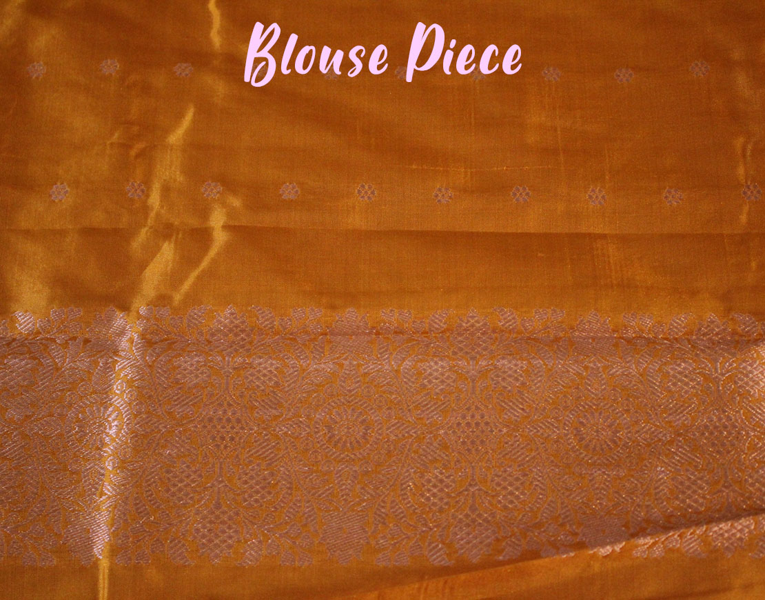 Pale Yellow Pure Banarasi Katan Silk Kadhuwa Saree
