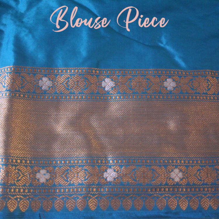 Green Blue Banarasi Handloom Pure Katan Silk Rangkat Saree