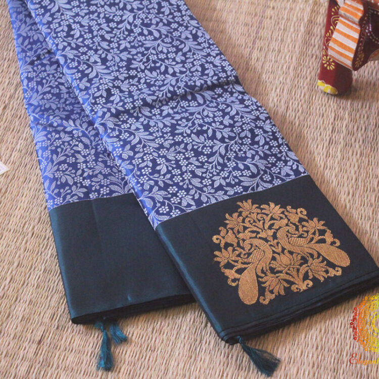 Royal Blue Pure Kanjivaram Silk Saree