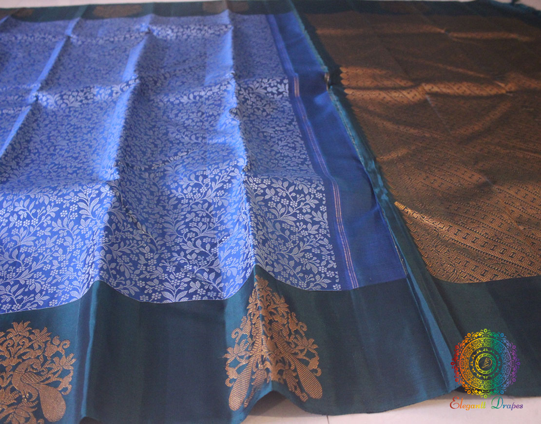 Royal Blue Pure Kanjivaram Silk Saree
