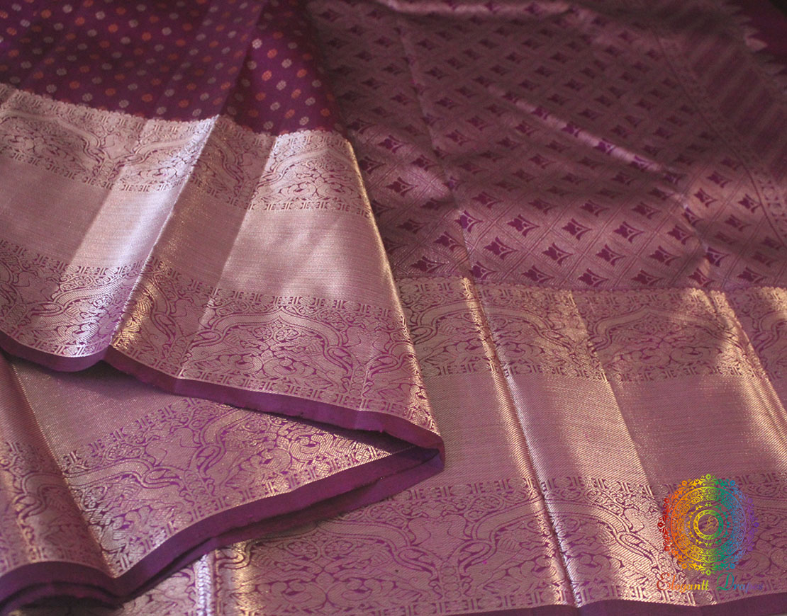 Purple Pure Kanjivaram Silk Saree