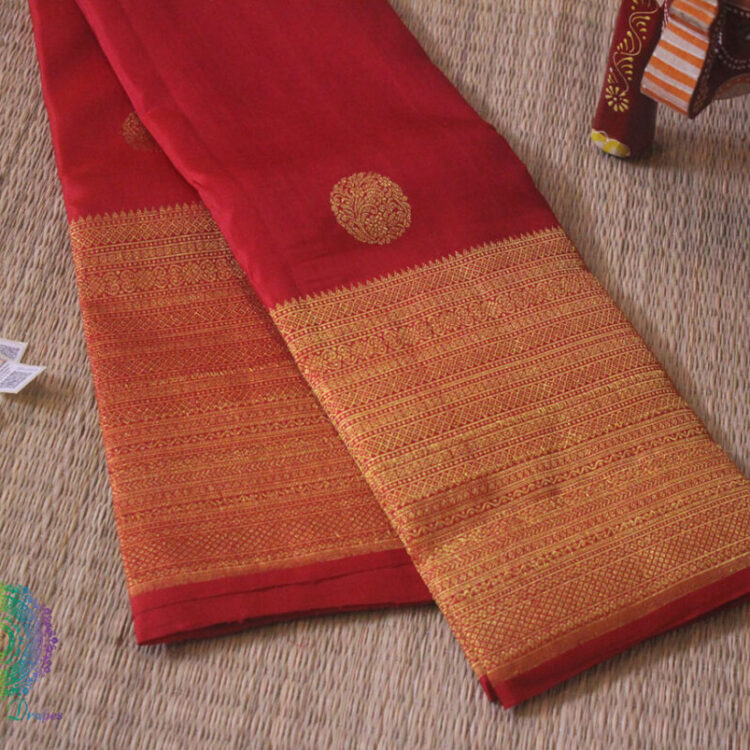 Bridal Red Pure Kanjivaram Silk Saree