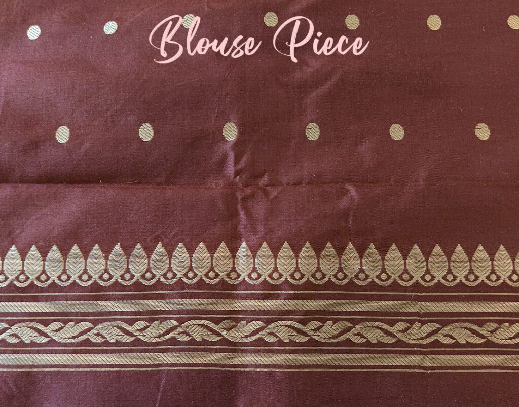 Chocolate Brown Banarasi Handloom Pure Katan Silk Saree