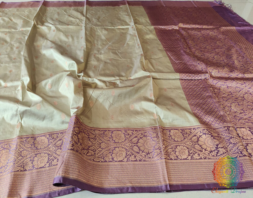 Sage Green Banarasi Handloom Pure Katan Silk Saree