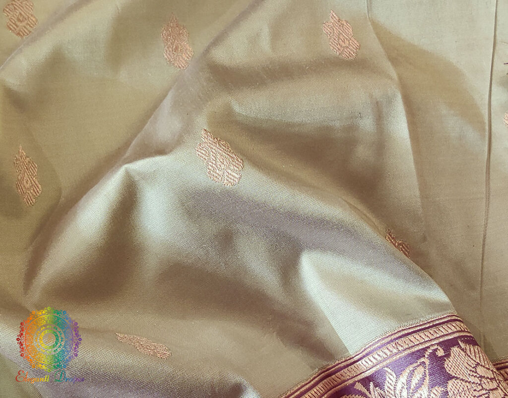 Sage Green Banarasi Handloom Pure Katan Silk Saree