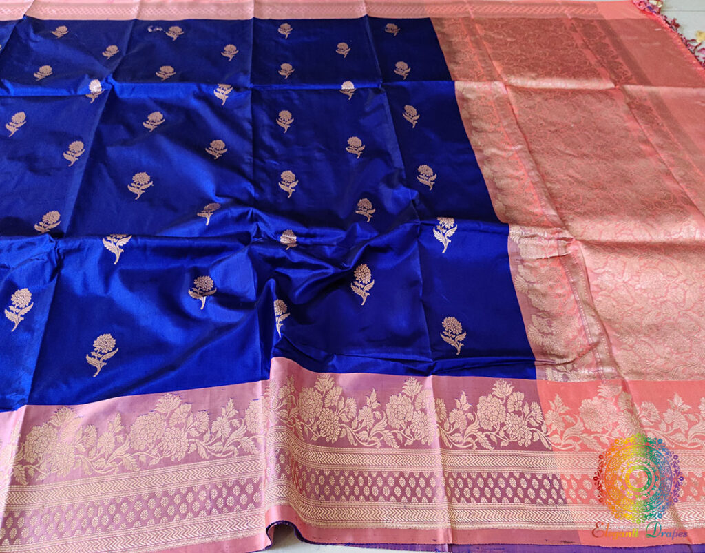 Royal Blue Banarasi Handloom Katan Silk Saree