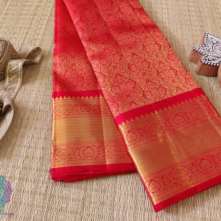Red Pure Kanjivaram Silk Handloom Saree