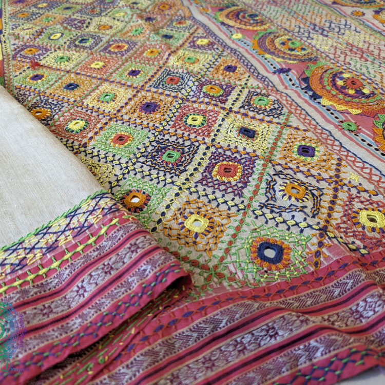 Gorgeous Pure Vidarbha Tussar Silk Lambani Saree