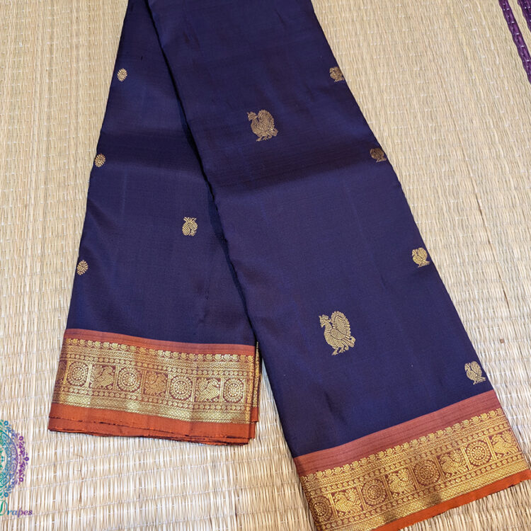 Blue Pure Kanjivaram Silk Saree