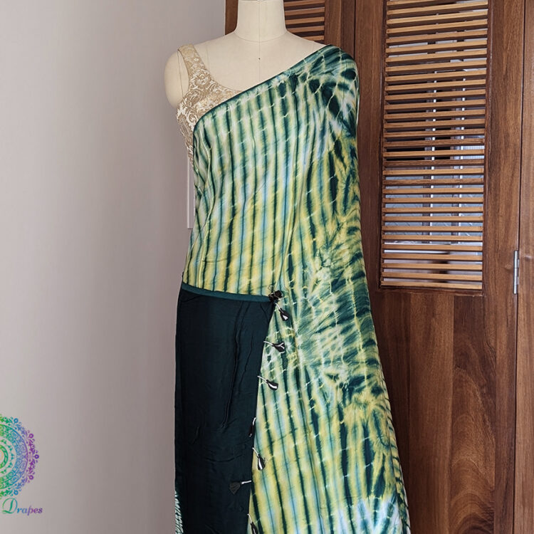 Green Modal Silk Shibori Saree