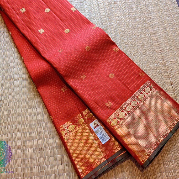 Red Pure Kanjivaram Handloom Silk Saree