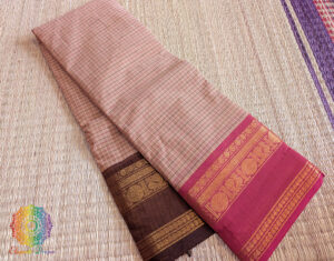 Beige Pure Kanchi Cotton Saree