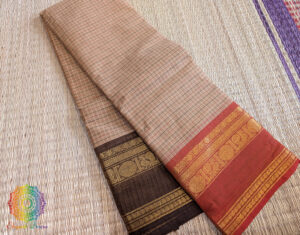 Beige Pure Kanchi Cotton Saree