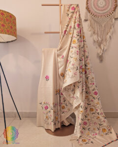 Pure Tussar Silk Embroidered Saree