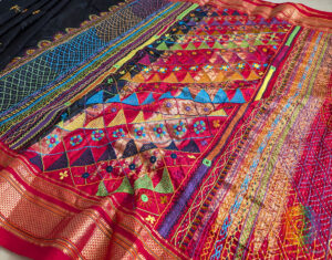 Black Lambani Handwork Pure Ilkal Silk Saree