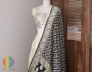 Black Banarasi Bandhani Georgette Dupatta