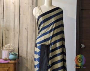 Indigo Blue Modal Silk Ajrakh Saree