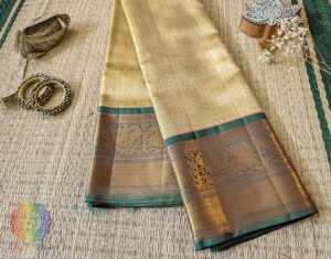 Golden Pure Kanjivaram Handloom Silk Saree