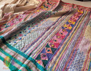 Vidarbha Tussar Silk Lambani Embroidery Saree