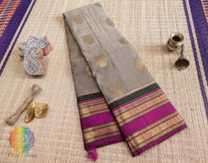 Grey Pure Kanjivaram Silk Saree