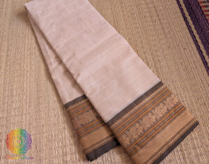 Off White Pure Kanchi Cotton Saree