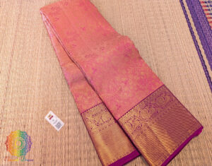 Peach Pure Kanjivaram Silk Saree