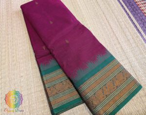 Mulberry Pink Pure Kanchi Cotton Saree