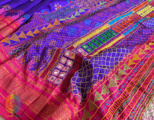 Purple Lambani Handwork Pure Ilkal Silk Saree