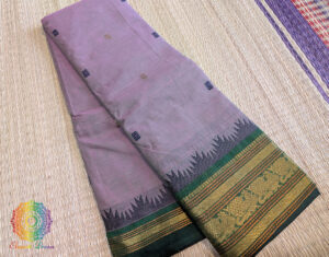 Lilac Pure Kanchi Cotton Saree