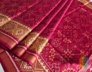 Red Mulberry Silk Rajkot Patola Saree