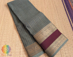 Sage Green Pure Kanchi Cotton Saree