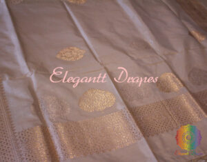 Beige Banarasi Handloom Pure Katan Silk Sona Rupa Dupatta
