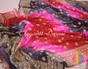 Multi Shaded Banarasi Handloom Pure Georgette Dupatta